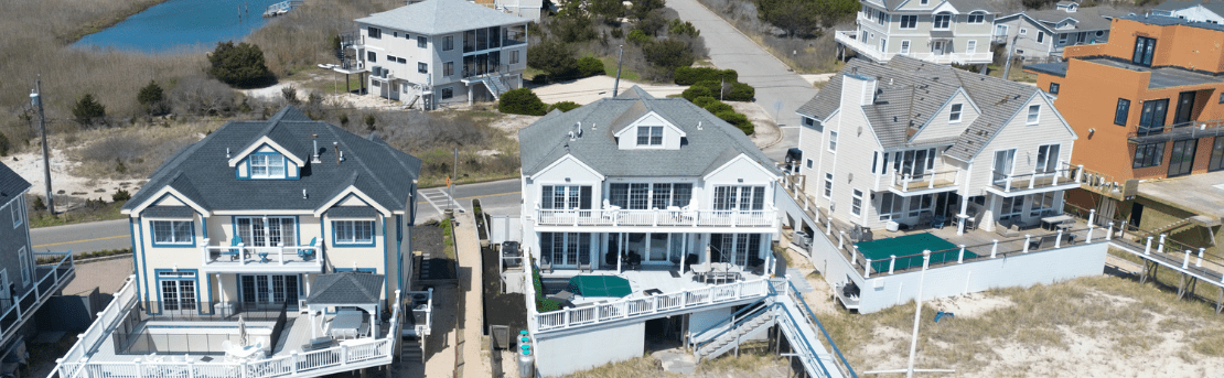 Rooftop Shot of Hamptons Homes