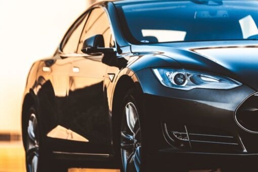 up close picture of a black sports car