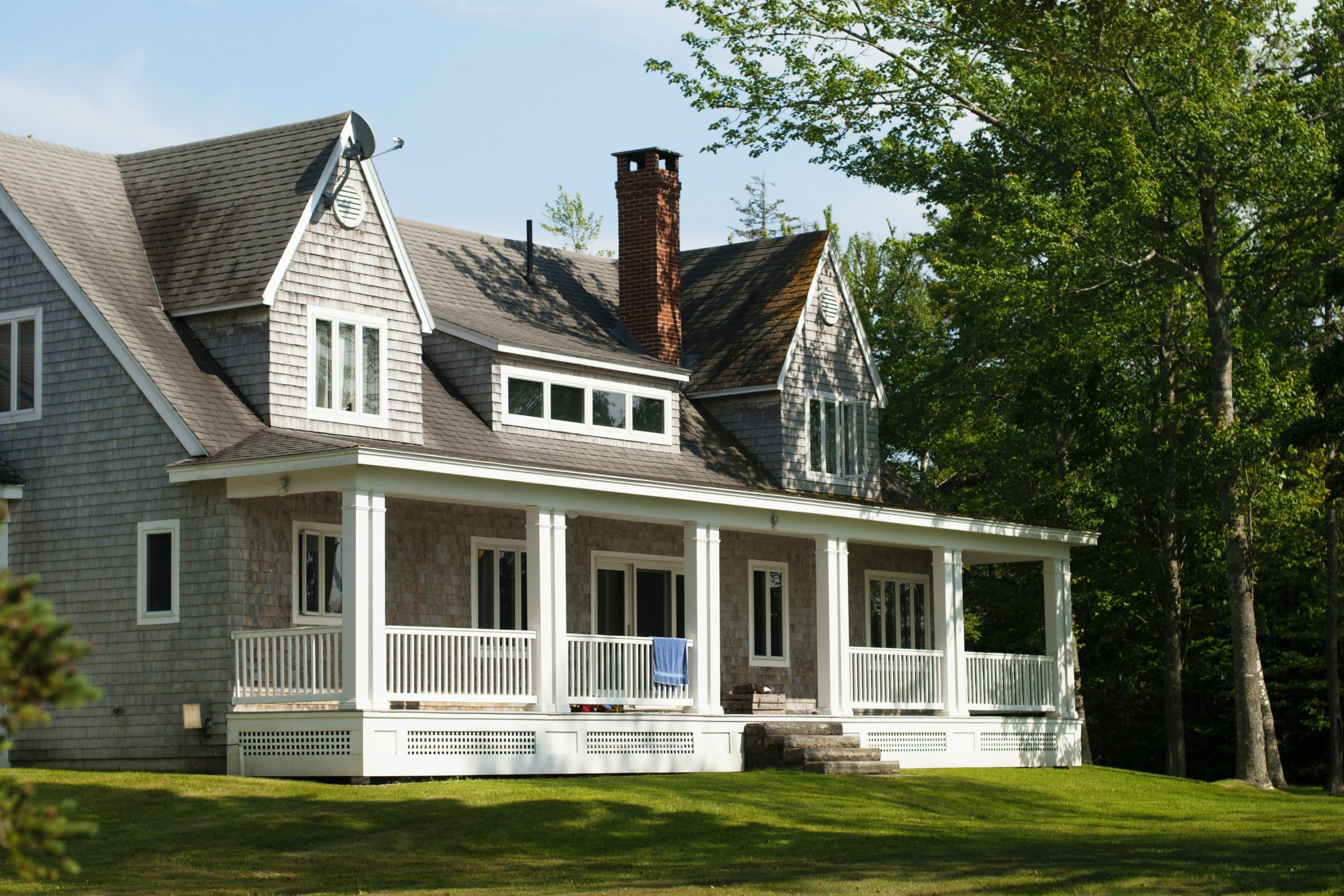 exterior view of a modern home with a front porch